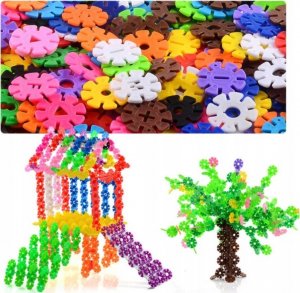 Klocki Przestrzenne wafle gwiazdki 300el 10