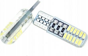 SKLEPLEDY ŻARÓWKA LED W5W T10 POSTOJÓWKI 24 LED SILICON MOC 4