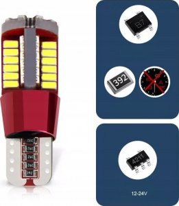 SKLEPLEDY ŻARÓWKA LED W5W T10 POSTOJÓWKI 57 LED CANBUS 360 3