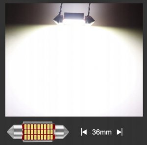 SKLEPLEDY ŻARÓWKA RURKA LED 36MM C3W C5W 27SMD CANBUS MOCNA 5