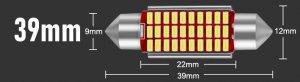 SKLEPLEDY ŻARÓWKA RURKA LED 39MM C3W C5W 30SMD CANBUS MOCNA 9