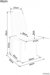 Signal Krzesło ATOM VELVET beżowe 5