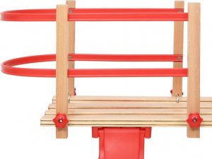 vidaXL vidaXL Oparcie do sanek, czerwone, sklejka 3