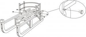 vidaXL vidaXL Oparcie do sanek, czerwone, sklejka 5