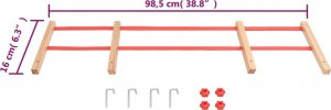 vidaXL vidaXL Oparcie do sanek, czerwone, sklejka 6