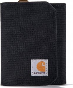 Carhartt Portfel Carhartt Nylon Duck Trifold Wallet Black 1