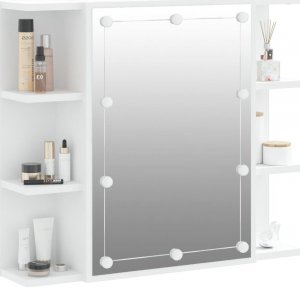 vidaXL Szafka z lustrem i oświetleniem LED, biała, 70x16,5x60 cm 6
