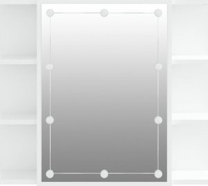 vidaXL Szafka z lustrem i oświetleniem LED, biała, 70x16,5x60 cm 8