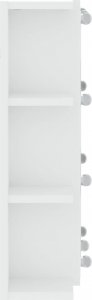 vidaXL Szafka z lustrem i oświetleniem LED, biała, 70x16,5x60 cm 9