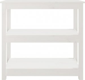 vidaXL Stolik konsolowy, biały, 80x40x74 cm, lite drewno sosnowe 5