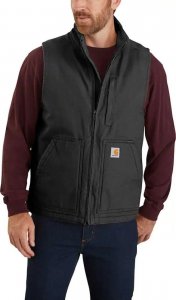 Carhartt Kamizelka Carhartt Washed Duck Sherpa-Lined Black 1