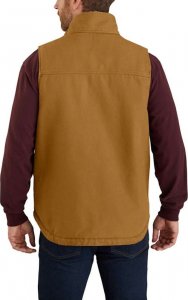 Carhartt Kamizelka Carhartt Washed Duck SherpaLined Brown 1