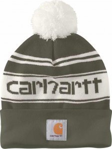 Carhartt Czapka Carhartt Knit PomPom Cuffed Logo Arborvitae 1