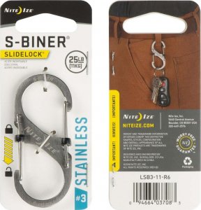 NiteIze Karabinek Nite Ize S-Biner Slidelock #3 Stainless 5