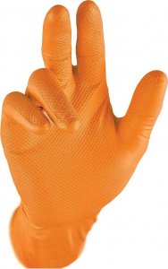 Grippaz Rękawiczki Nitrylowe Grippaz 246 Orange 50 sztuk O 1