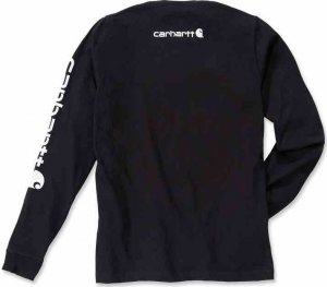 Carhartt Koszulka Carhartt Logo Long Sleeve Black 2