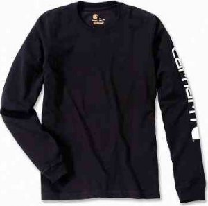 Carhartt Koszulka Carhartt Logo Long Sleeve Black 3
