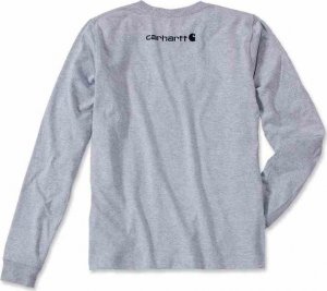 Carhartt Koszulka Carhartt Logo Long Sleeve Grey 2