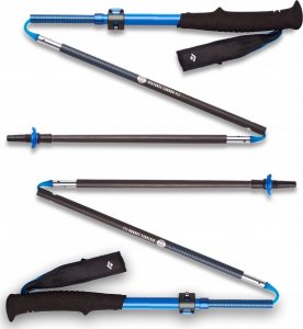 Black Diamond Black Diamond trekking poles Distance Carbon FLZ, fitness device (blue, 1 pair, 95-110 cm) 1