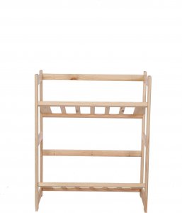 Wamar-Sosenka Regał drewniany na skrzynki LSR 2 półki na skrzynie Naturalny Półki na skrzynki 2 szt Drewno sosnowe 5