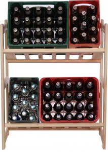 Wamar-Sosenka Regał drewniany na skrzynki LSR 2 półki na skrzynie Naturalny Półki na skrzynki 2 szt Drewno sosnowe 6