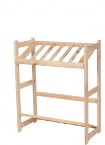 Wamar-Sosenka Regał drewniany na skrzynki LSR 2 półki na skrzynie Naturalny Półki na skrzynki 2 szt Drewno sosnowe 8