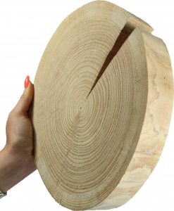 Wamar-Sosenka Okorowany Plaster Modrzewia 20-25 cm gr. 4 cm Szlifowany Drewno modrzewiowe Naturalny Surowy 1