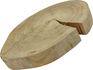 Wamar-Sosenka Okorowany Plaster Modrzewia 30-35 cm gr. 4 cm Szlifowany Drewno modrzewiowe Naturalny Surowy 1