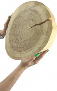 Wamar-Sosenka Okorowany Plaster Sosny 30-35 cm gr. 5 cm Szlifowany Drewno sosnowe Naturalny Surowy 1
