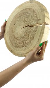 Wamar-Sosenka Okorowany Plaster Sosny 35-40 cm gr. 6 cm Szlifowany Drewno sosnowe Naturalny Surowy 1