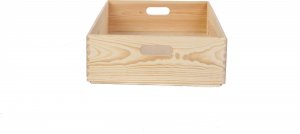 Wamar-Sosenka Drewniana Skrzynka z uchwytami 13,5x60x40 cm - Naturalna Surowa Szlifowana Drewno sosnowe 25 litrów / Wamar-Sosenka 3