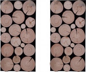 Wamar-Sosenka Panel Ścienny Dekoracyjny 76X38X3 Plastry Sosny 2 szt Surowy Drewno sosnowe Płyta HDF PSDM_076X038X03_NSK2 / Wamar-Sosenka 1