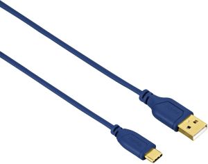 Kabel USB Hama USB-A - USB-C 0.75 m Niebieski (001357850000) 1