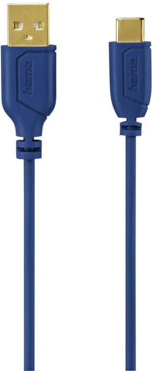 Kabel USB Hama USB-A - USB-C 0.75 m Niebieski (001357850000) 3