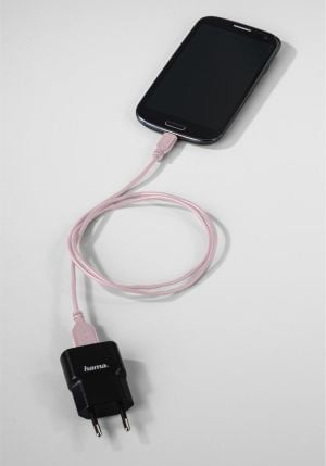 Kabel USB Hama USB-A - 0.75 m Różowy (001357870000) 5