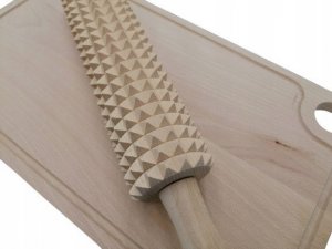 Deska do krojenia Yolli ZESTAW DESKA KUCHENNA DREWNIANA I WAŁEK DO MIĘSA 2