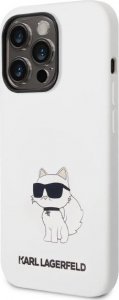 Karl Lagerfeld Etui Karl Lagerfeld KLHCP14LSNCHBCH Apple iPhone 14 Pro hardcase biały/white Silicone Choupette 2