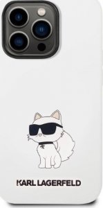 Karl Lagerfeld Etui Karl Lagerfeld KLHCP14LSNCHBCH Apple iPhone 14 Pro hardcase biały/white Silicone Choupette 3