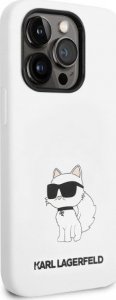 Karl Lagerfeld Etui Karl Lagerfeld KLHCP14LSNCHBCH Apple iPhone 14 Pro hardcase biały/white Silicone Choupette 4