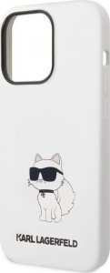 Karl Lagerfeld Etui Karl Lagerfeld KLHCP14LSNCHBCH Apple iPhone 14 Pro hardcase biały/white Silicone Choupette 6