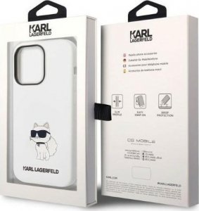 Karl Lagerfeld Etui Karl Lagerfeld KLHCP14LSNCHBCH Apple iPhone 14 Pro hardcase biały/white Silicone Choupette 8