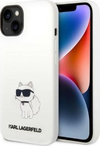 Karl Lagerfeld Etui Karl Lagerfeld KLHCP14MSNCHBCH Apple iPhone 14 Plus hardcase biały/white Silicone Choupette 1