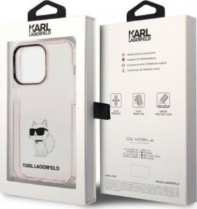 Karl Lagerfeld Etui Karl Lagerfeld KLHCP14XHNCHTCP Apple iPhone 14 Pro Max różowy/pink hardcase Ikonik Choupette 8