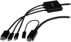 Kabel USB StarTech DisplayPort Mini - HDMI + USB-A czarny (CMDPHD2HD) 1