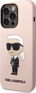 Karl Lagerfeld Etui Karl Lagerfeld KLHCP14XSNIKBCP Apple iPhone 14 Pro Max hardcase różowy/pink Silicone Ikonik 2