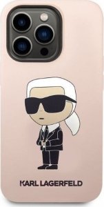 Karl Lagerfeld Etui Karl Lagerfeld KLHCP14XSNIKBCP Apple iPhone 14 Pro Max hardcase różowy/pink Silicone Ikonik 3