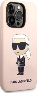 Karl Lagerfeld Etui Karl Lagerfeld KLHCP14XSNIKBCP Apple iPhone 14 Pro Max hardcase różowy/pink Silicone Ikonik 4