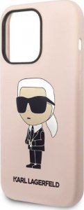 Karl Lagerfeld Etui Karl Lagerfeld KLHCP14XSNIKBCP Apple iPhone 14 Pro Max hardcase różowy/pink Silicone Ikonik 6