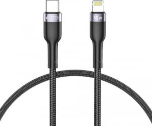 Kabel USB Tech-Protect USB-C - Lightning 0.25 m Czarny (THP1597) 1
