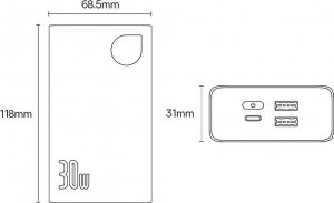 Powerbank Baseus Adaman2 30W 20000mAh Czarny 7